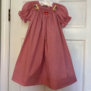 NWT Edgehill Collection School Bus Smocked Dress - 3T